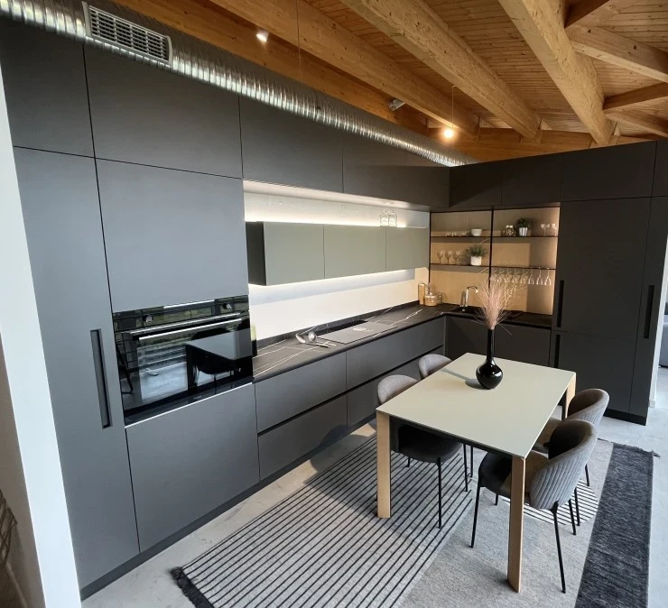 Cucina angolare Gentili Cucine TIME (antracite)